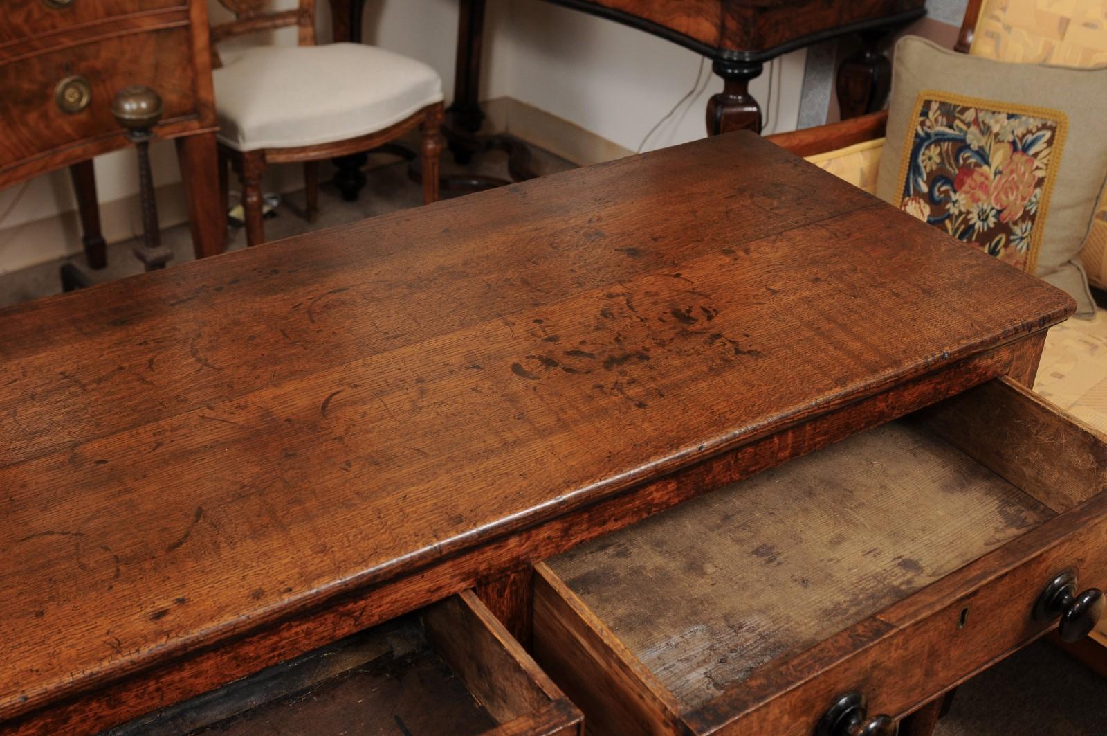 English Early 19th Century Oak Dresser Base 6