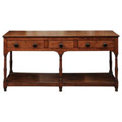 English Early 19th Century Oak Dresser Base
