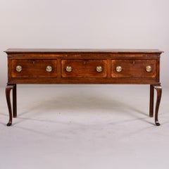 English Early 19th Century Oak Dresser Base or Console