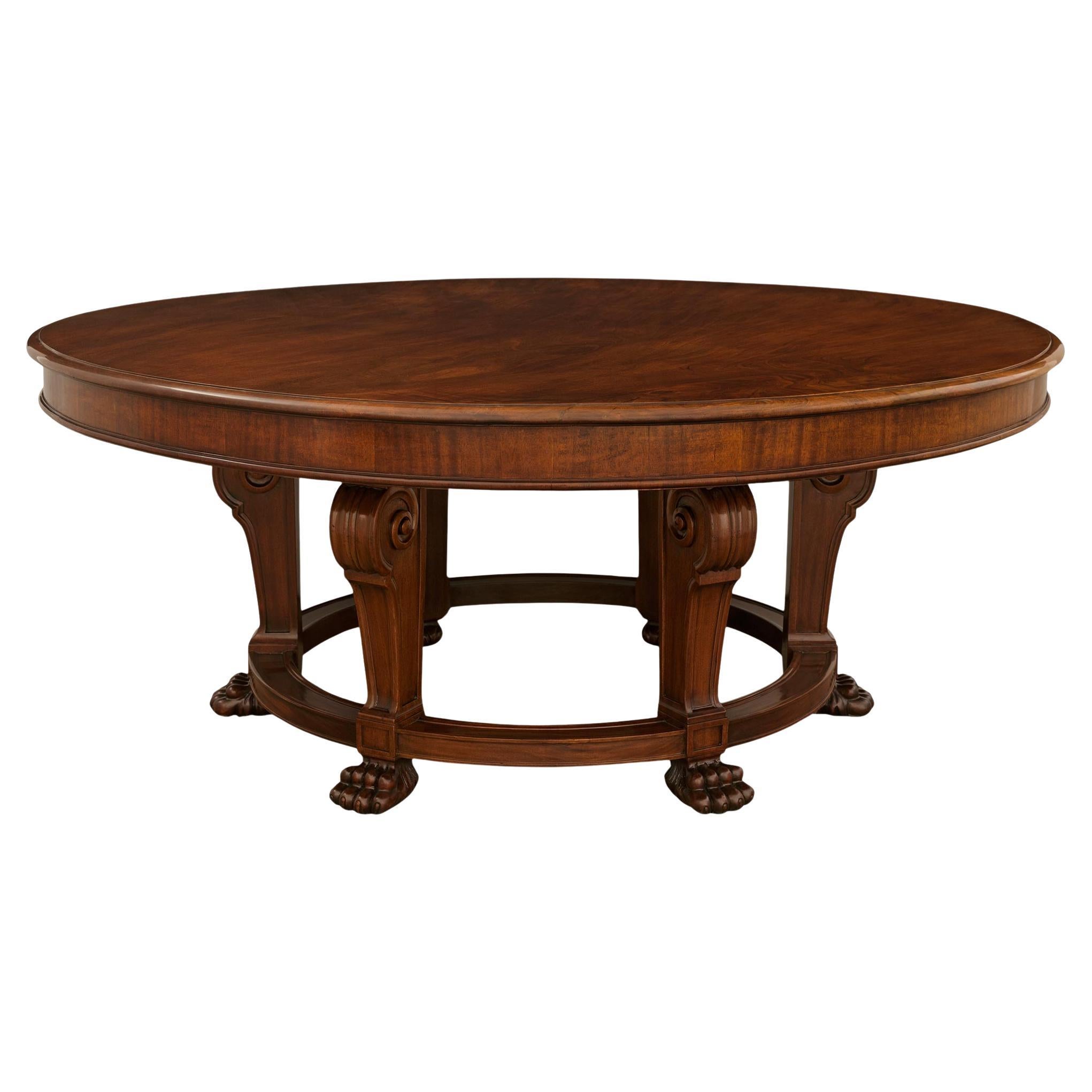 English early 19th century Regency st. Mahogany center/dining table