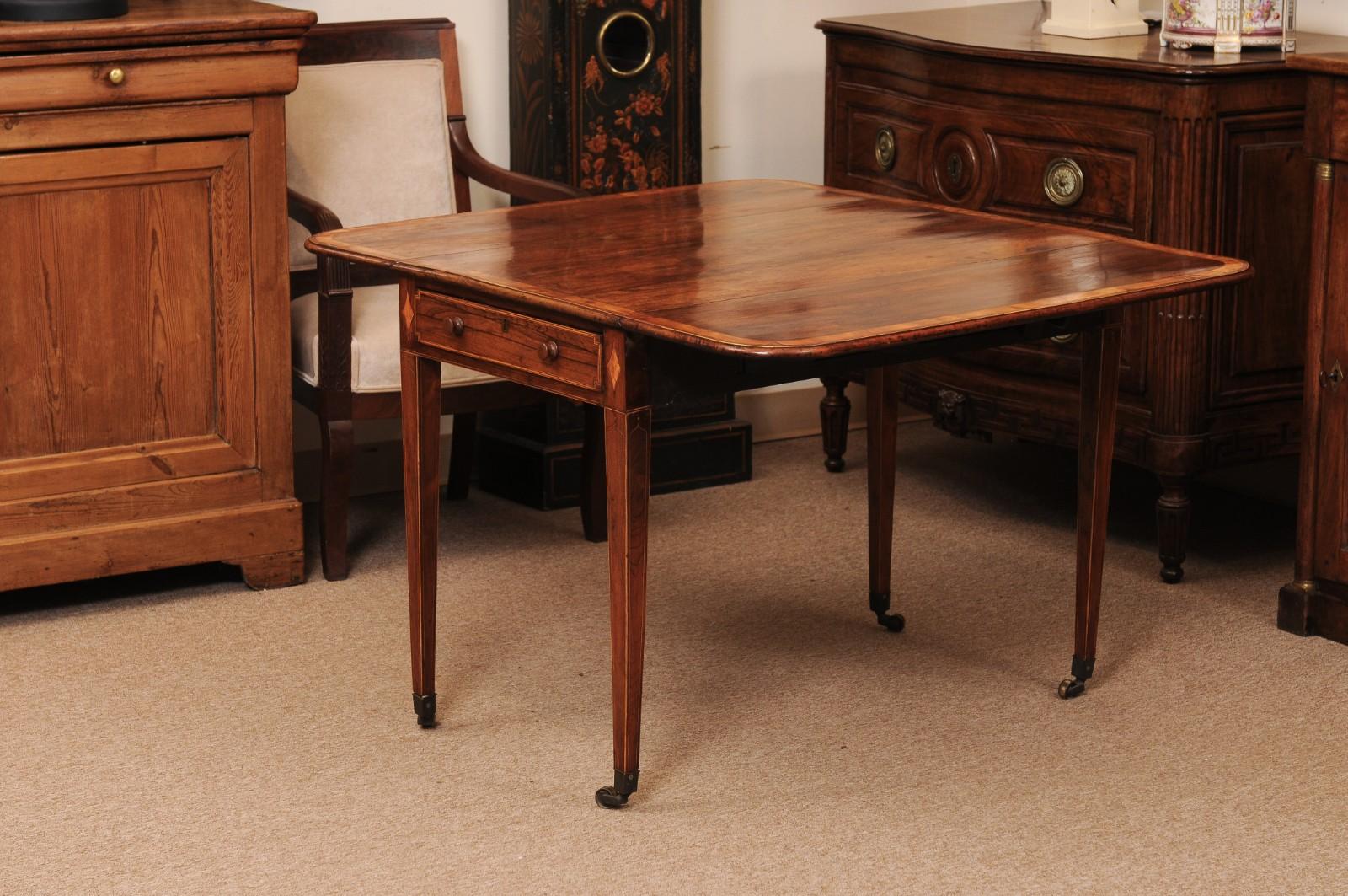 Table Pembroke en bois de rose anglaise du début du 19e siècle en vente 6