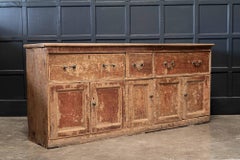 English Early 19th Century Estate Made Dry Scraped Dresser Base