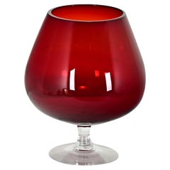 English Early 20th C. Red Glass Vase
