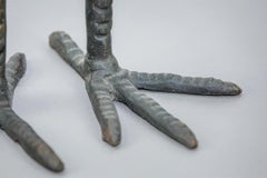 English Early 20th Century Bronze Stork Feet Lamp