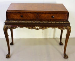 English Early 20th Century Burr Walnut Side Table