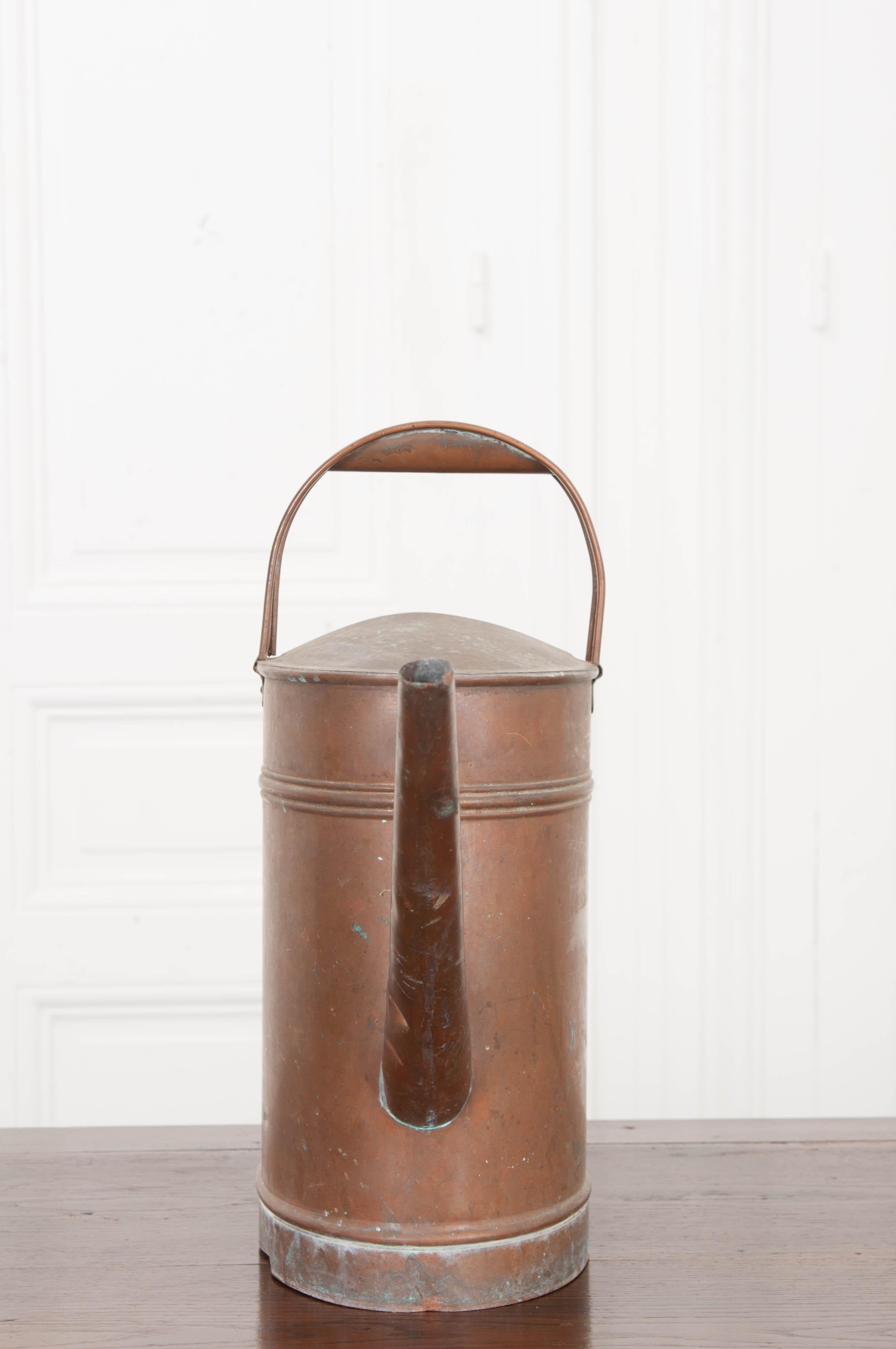 English Early 20th Century Copper Watering Can In Good Condition In Baton Rouge, LA