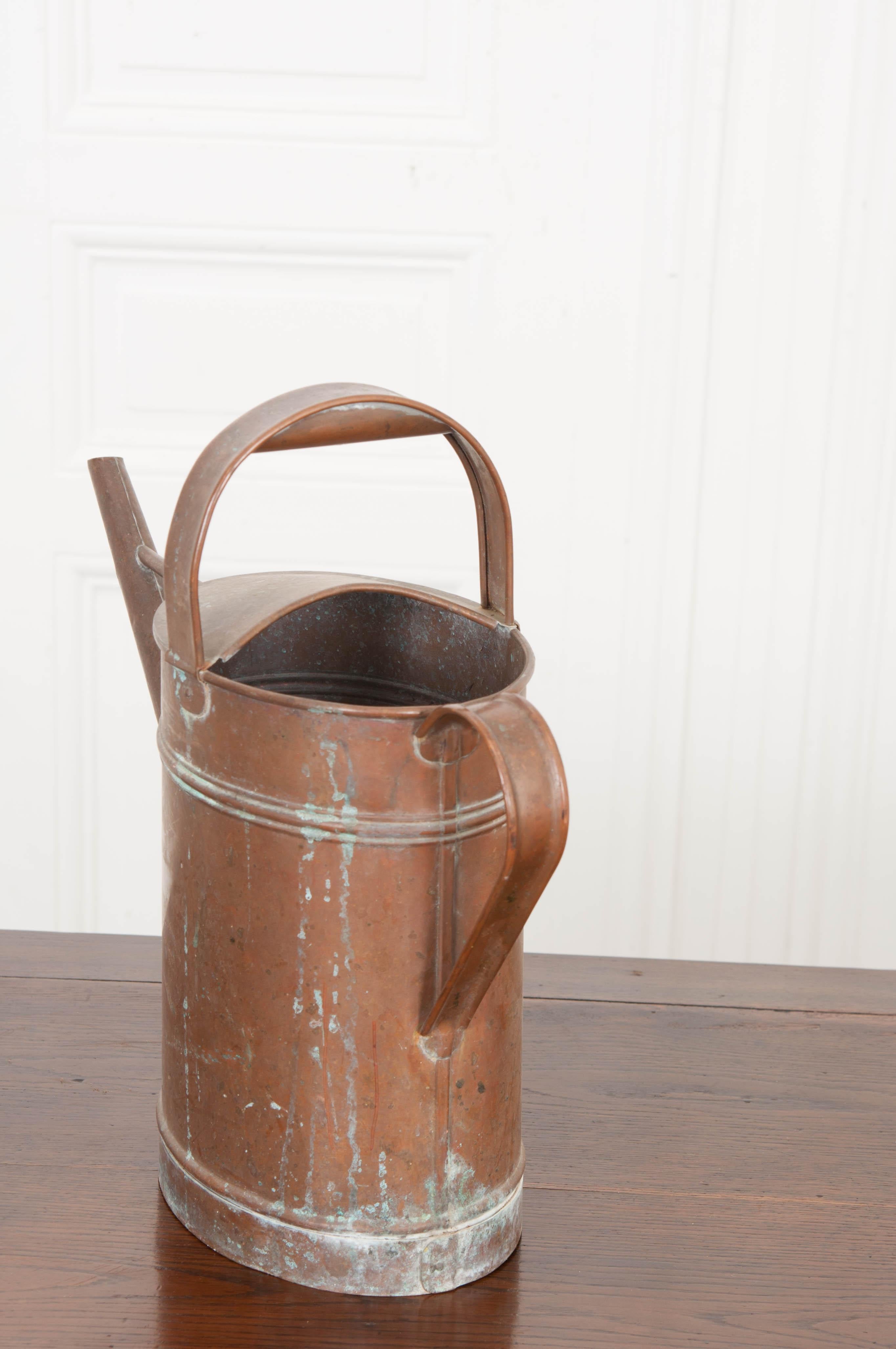 English Early 20th Century Copper Watering Can 1