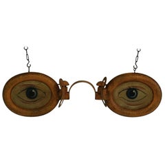 Antique English Early 20th Century Iron Optician Shop Sign