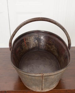 English Early 20th Century Metal Harvest Trug