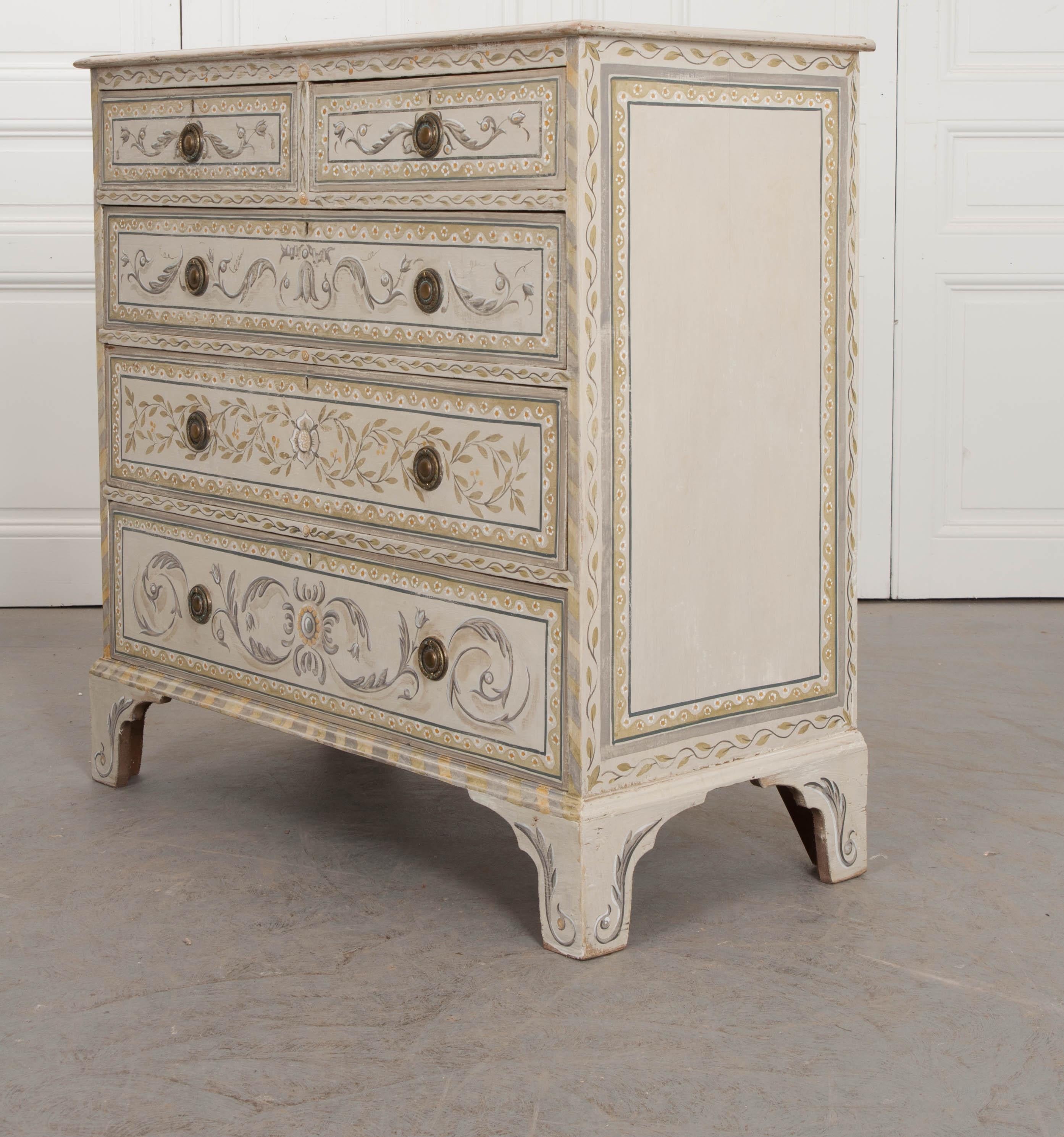 English Early 20th Century Painted Chest of Drawers 6