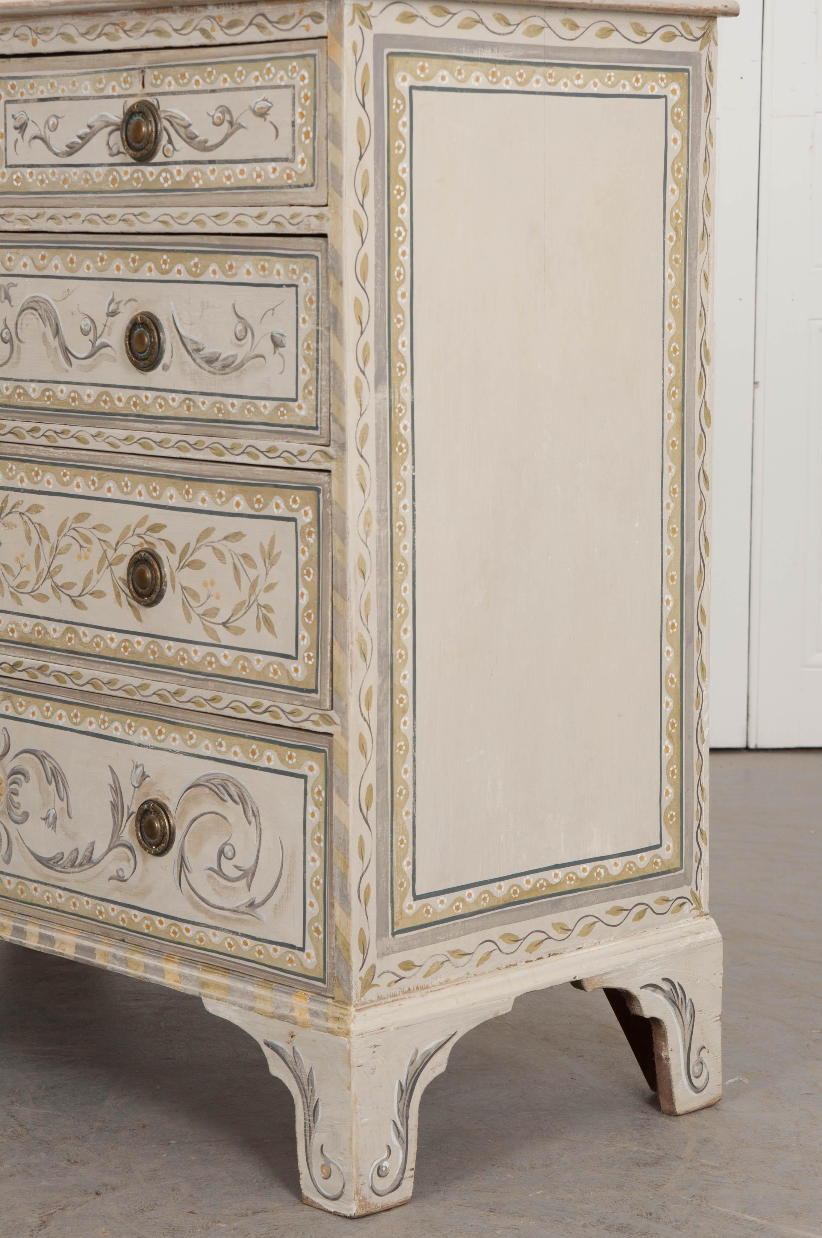 English Early 20th Century Painted Chest of Drawers 7