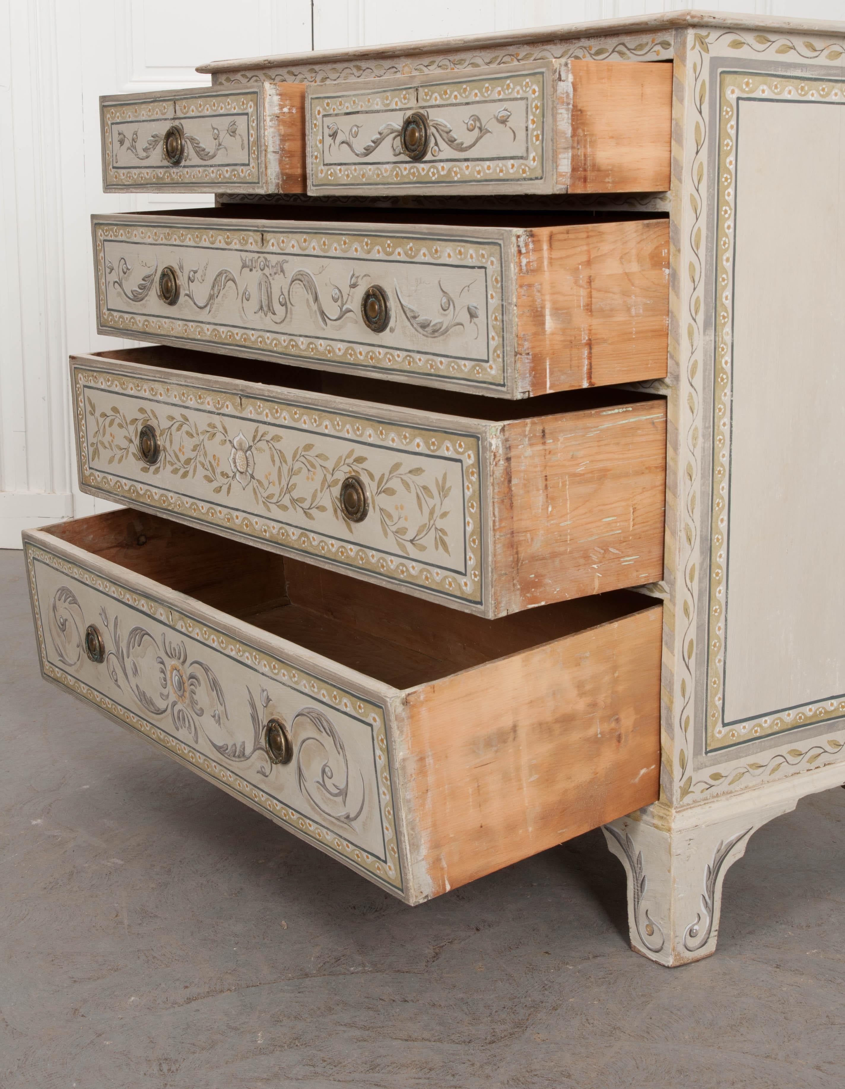 English Early 20th Century Painted Chest of Drawers 9