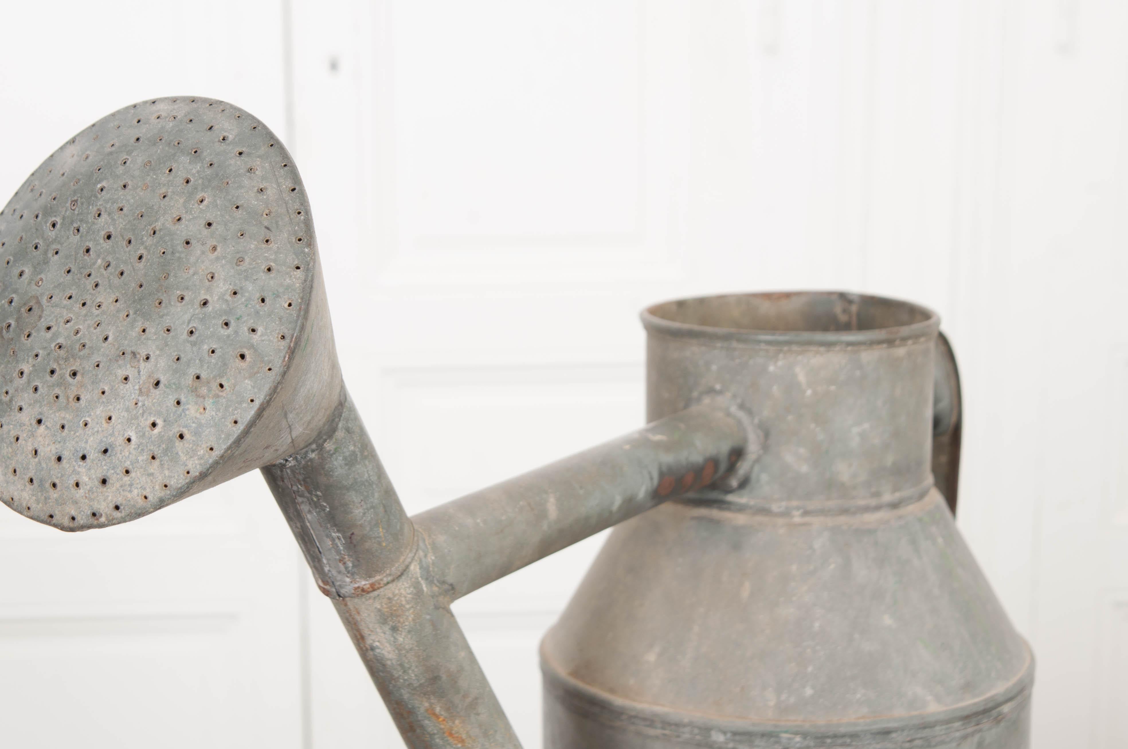 English Early 20th Century Zinc Watering Can 2