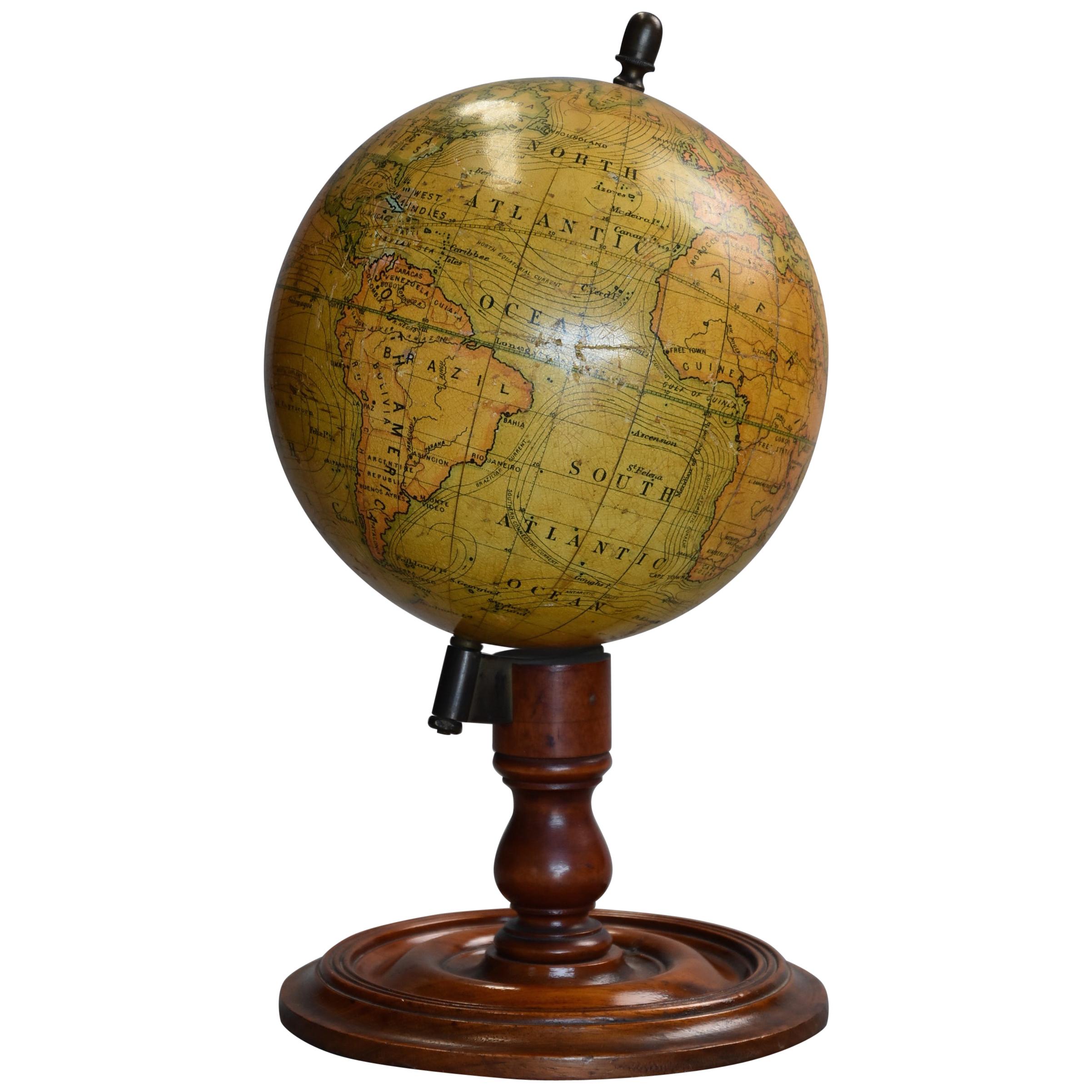 English Educational Table Globe by E.J. Arnold & Sons Ltd. Leeds For Sale