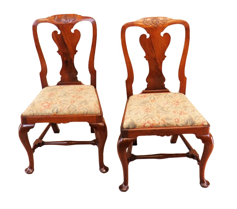 English Early Mahogany Set Of 4 Side Chairs For Sale at 1stdibs