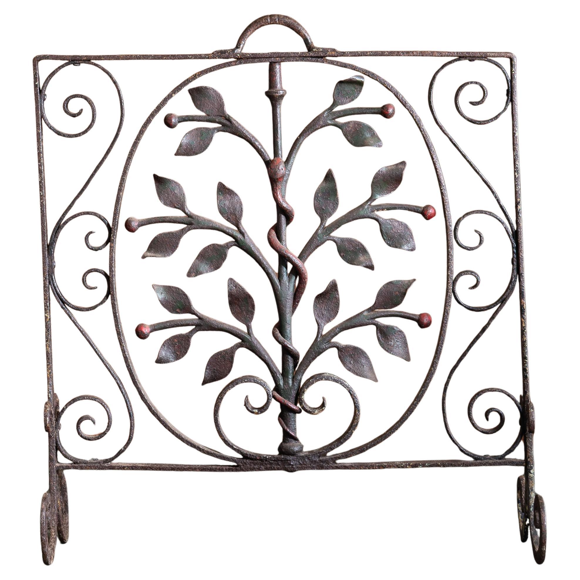 English Early Twentieth Century Wrought Iron Fireguard
