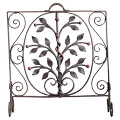 English Early Twentieth Century Wrought Iron Fireguard