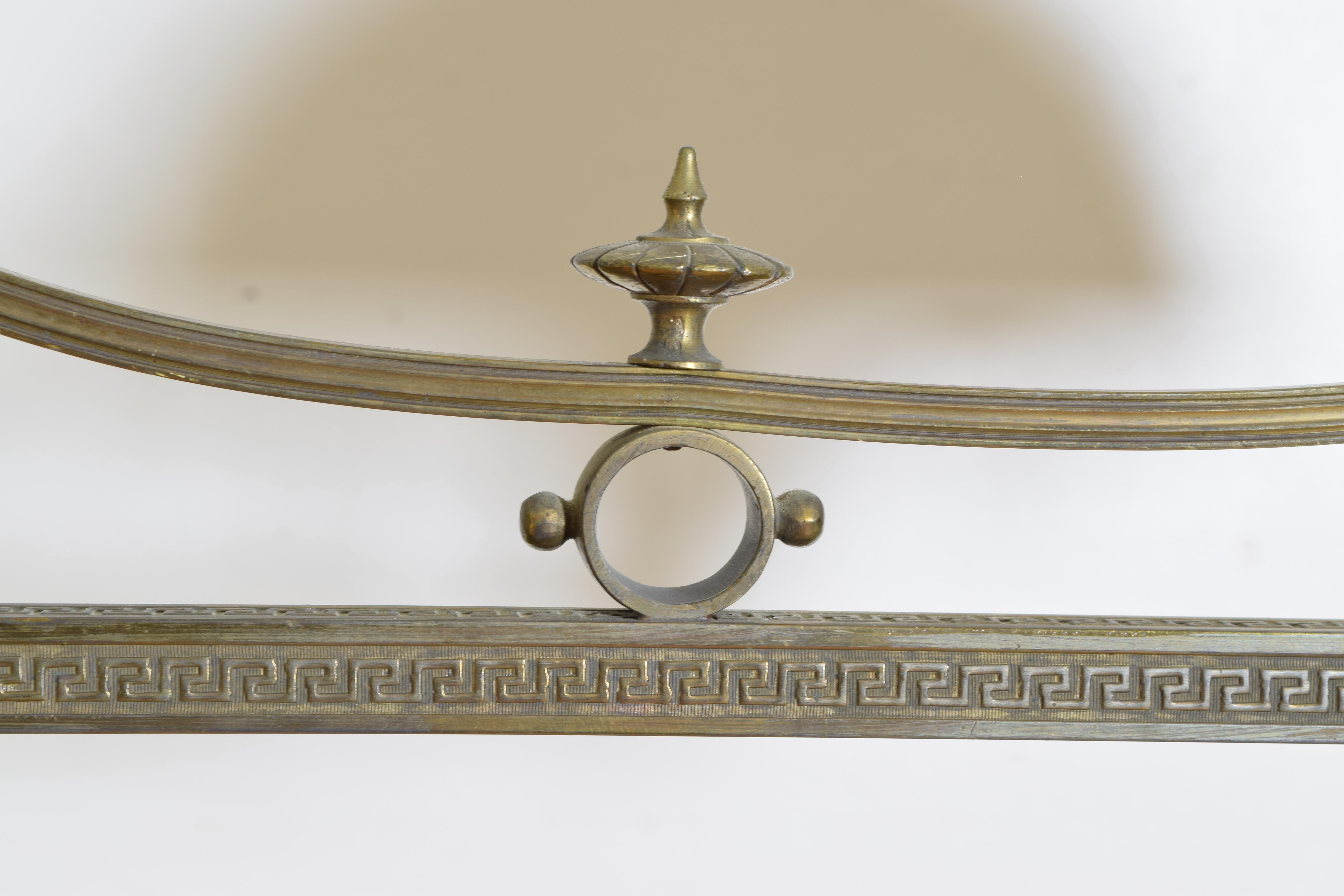 English Early Victorian Brass and Glass 2-Light Billiards Gasolier, ca. 1860 3