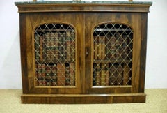 English Early Victorian Rosewood Side Cabinet by Wilkinson