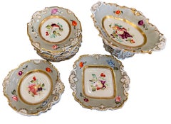 English Earthenware Eighteen-Piece Desert Service