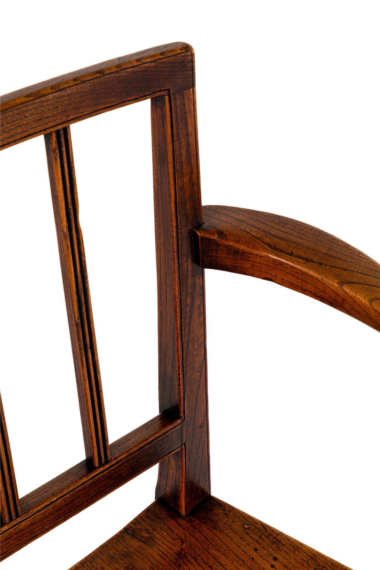 XIX secolo English East Anglian Open Armchair in vendita