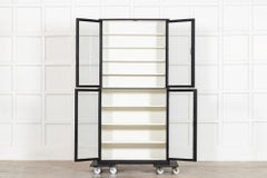 English Ebonised Glazed Shop Display Cabinet / Vitrine