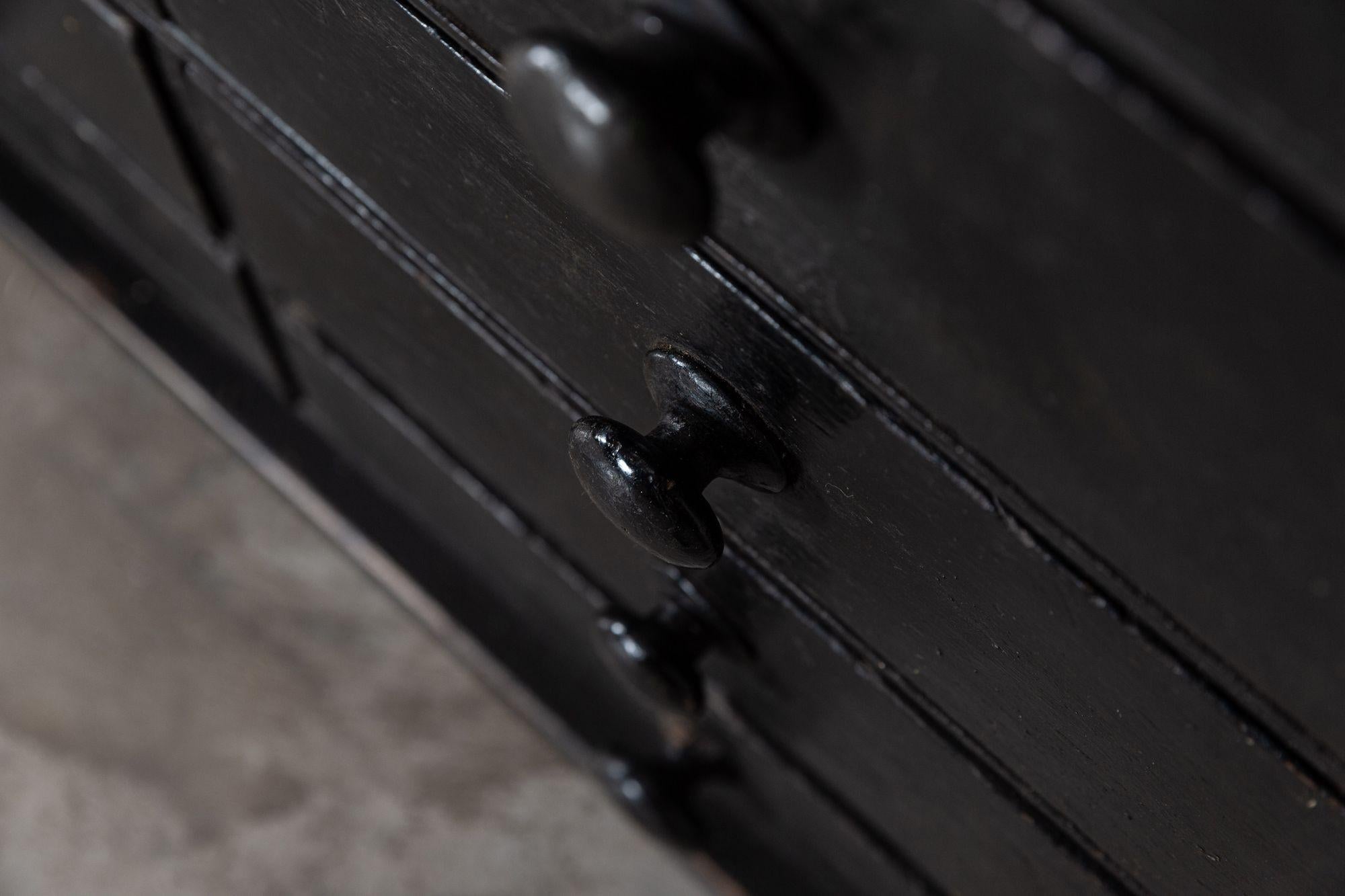 English Ebonised Workshop Drawers 1