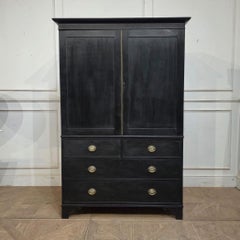 English Ebonized Cupboard