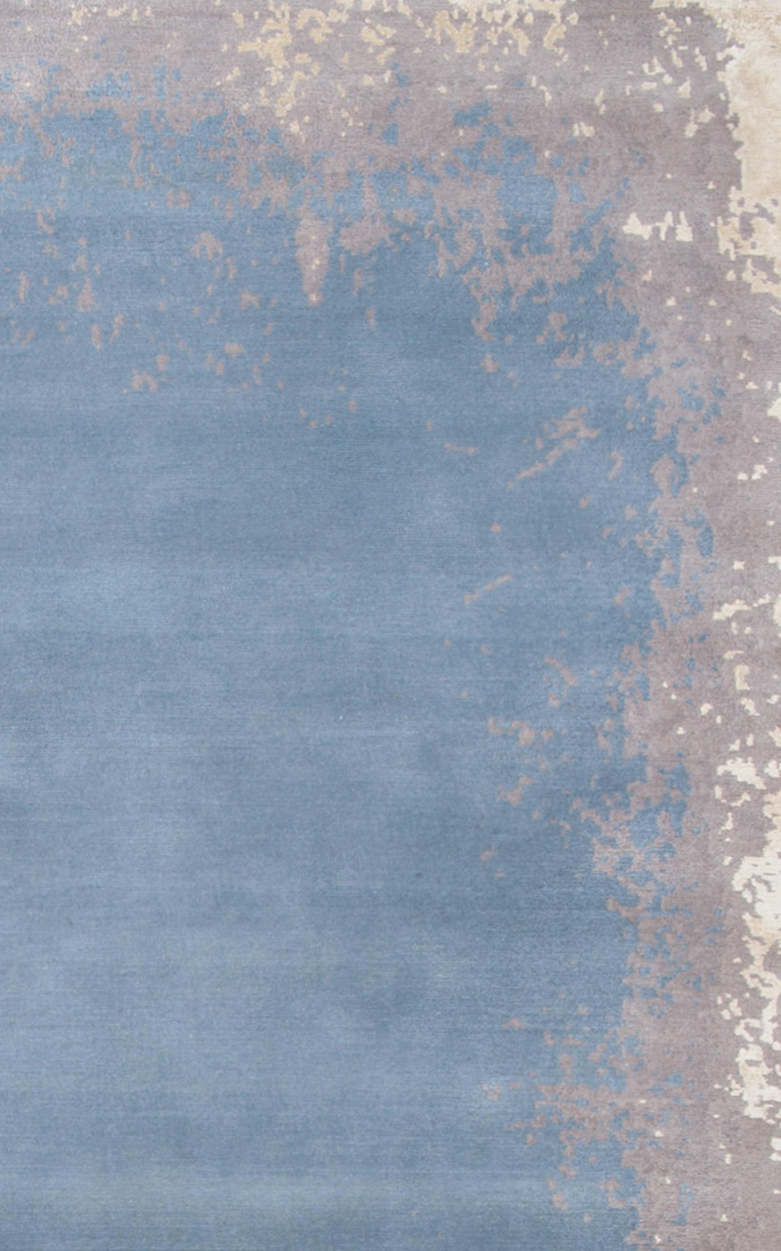 Noué à la main English Eccentrics, Modern Border, Dark Rain en vente