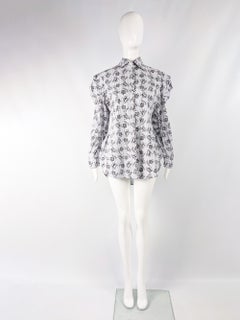 English Eccentrics Vintage Womens Pleated Puff Sleeve Poet Shirt