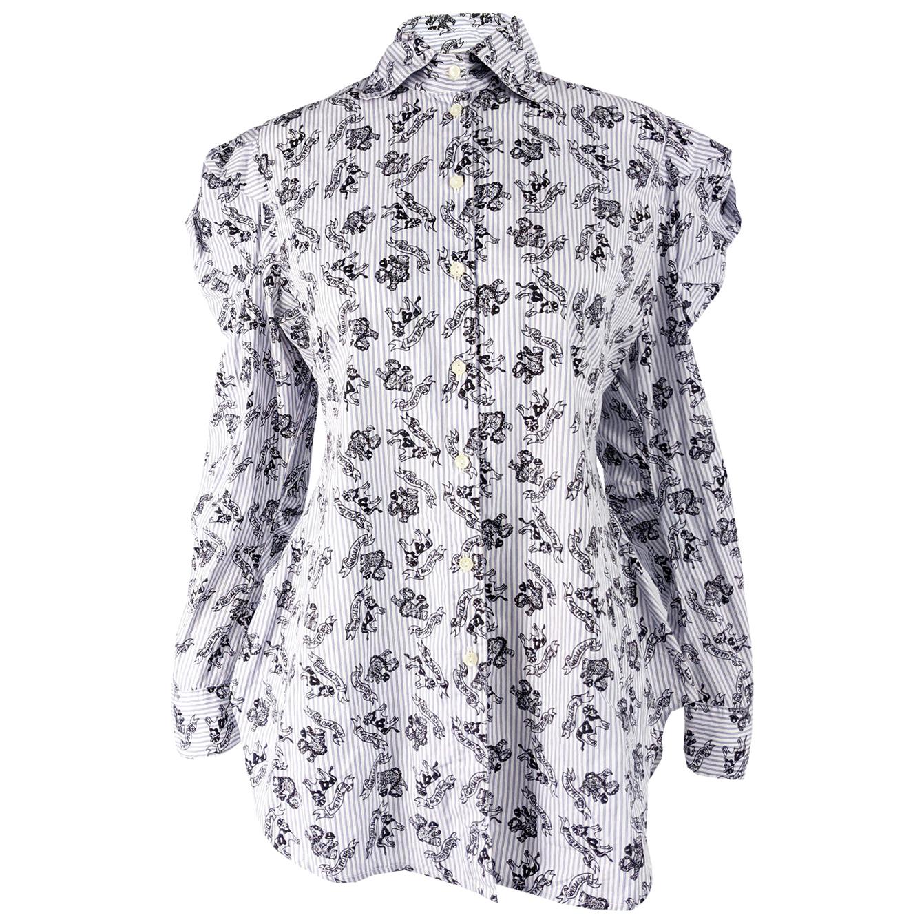 English Eccentrics Vintage Womens Pleated Puff Sleeve Poet Shirt