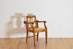 English Edwardian Beechwood Adjustable Reclining Barber’s Armchair, Late 19th C.