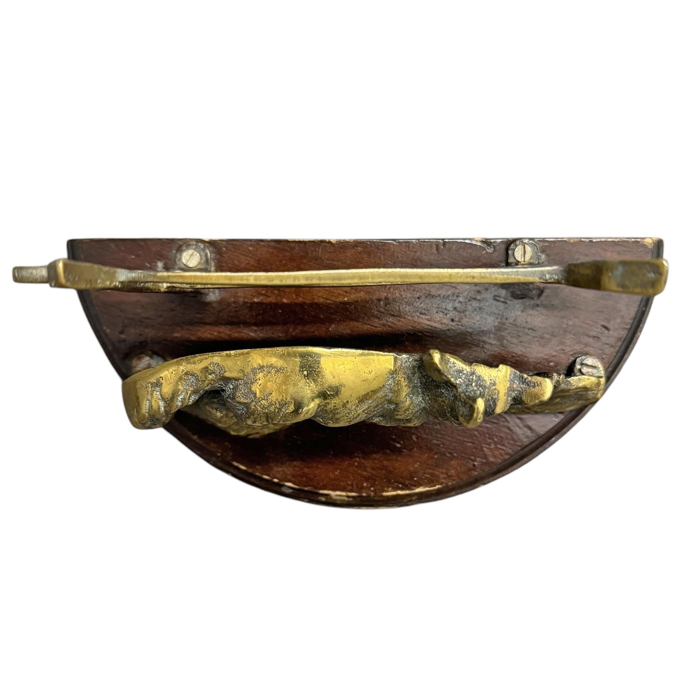 English Edwardian Brass Fox Letter Holder For Sale 2