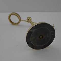 English Edwardian Brass Pivoting Magnifying Glass on Stand c.1900