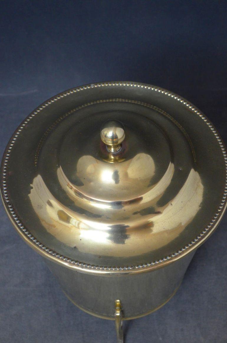 Englisch Edwardian Messing Pflanzer Kohle Eimer Kohle Bin (Frühes 20. Jahrhundert) im Angebot