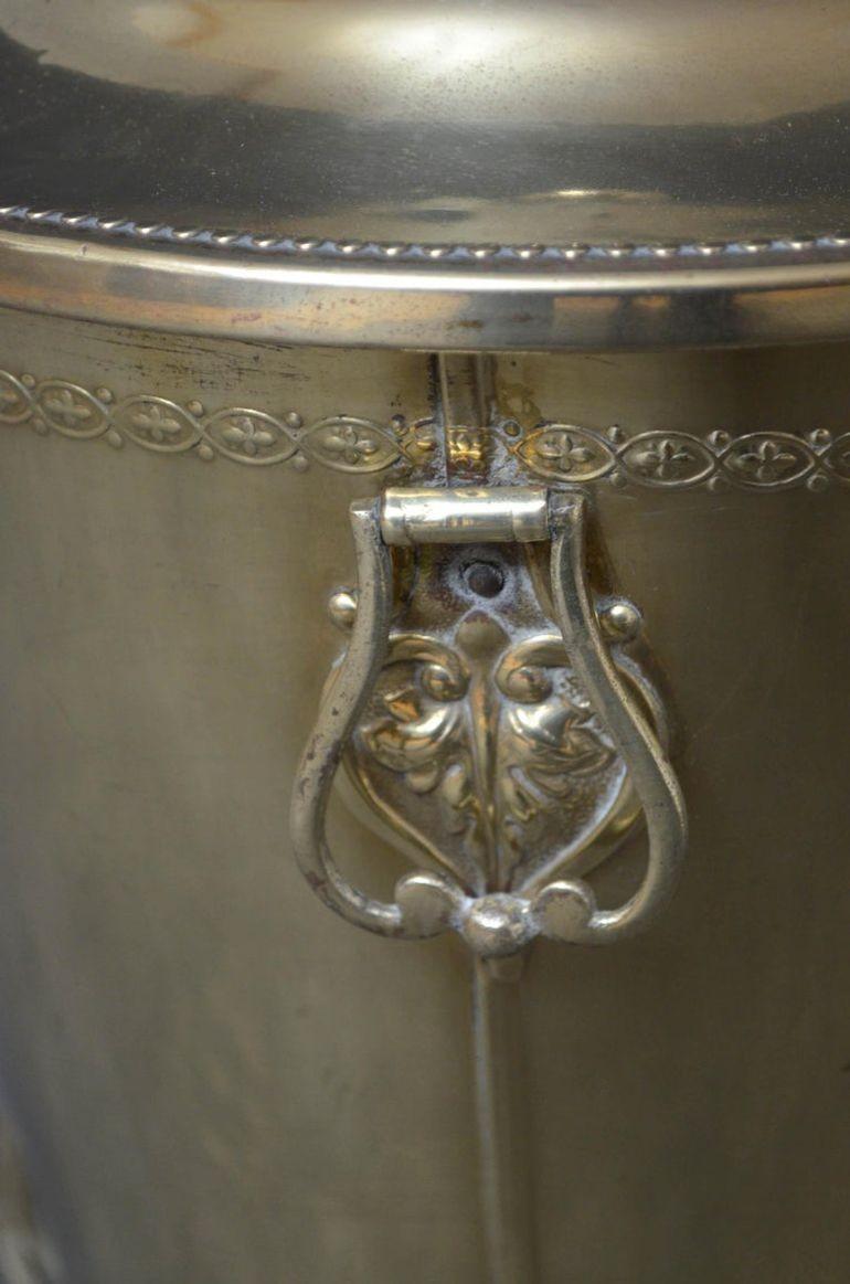 Englisch Edwardian Messing Pflanzer Kohle Eimer Kohle Bin im Angebot 5