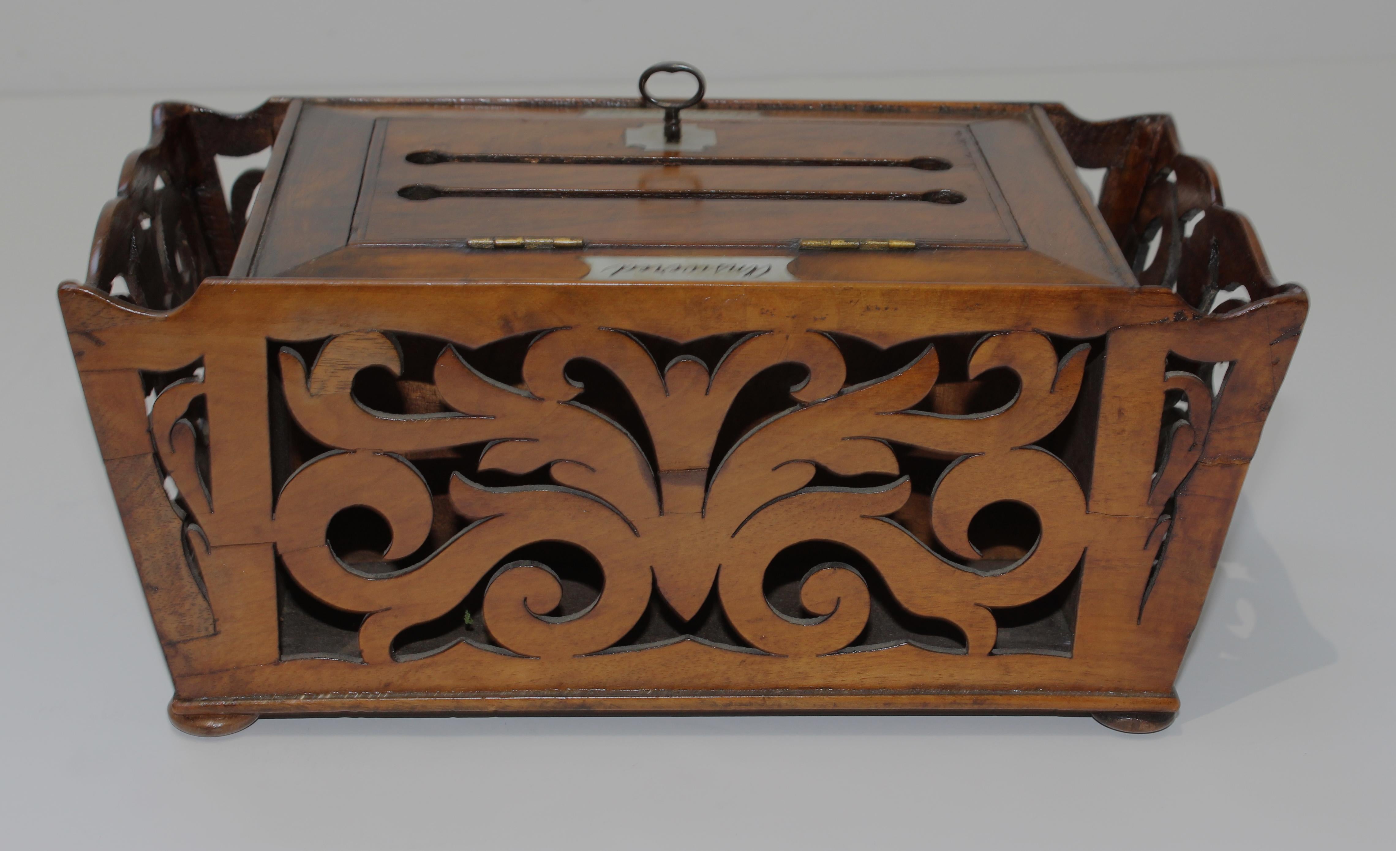 19th Century English Edwardian Butler's Letter Box  For Sale
