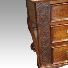 Englischer Edwardianischer Chippendale Schreibtisch aus Mahagoni