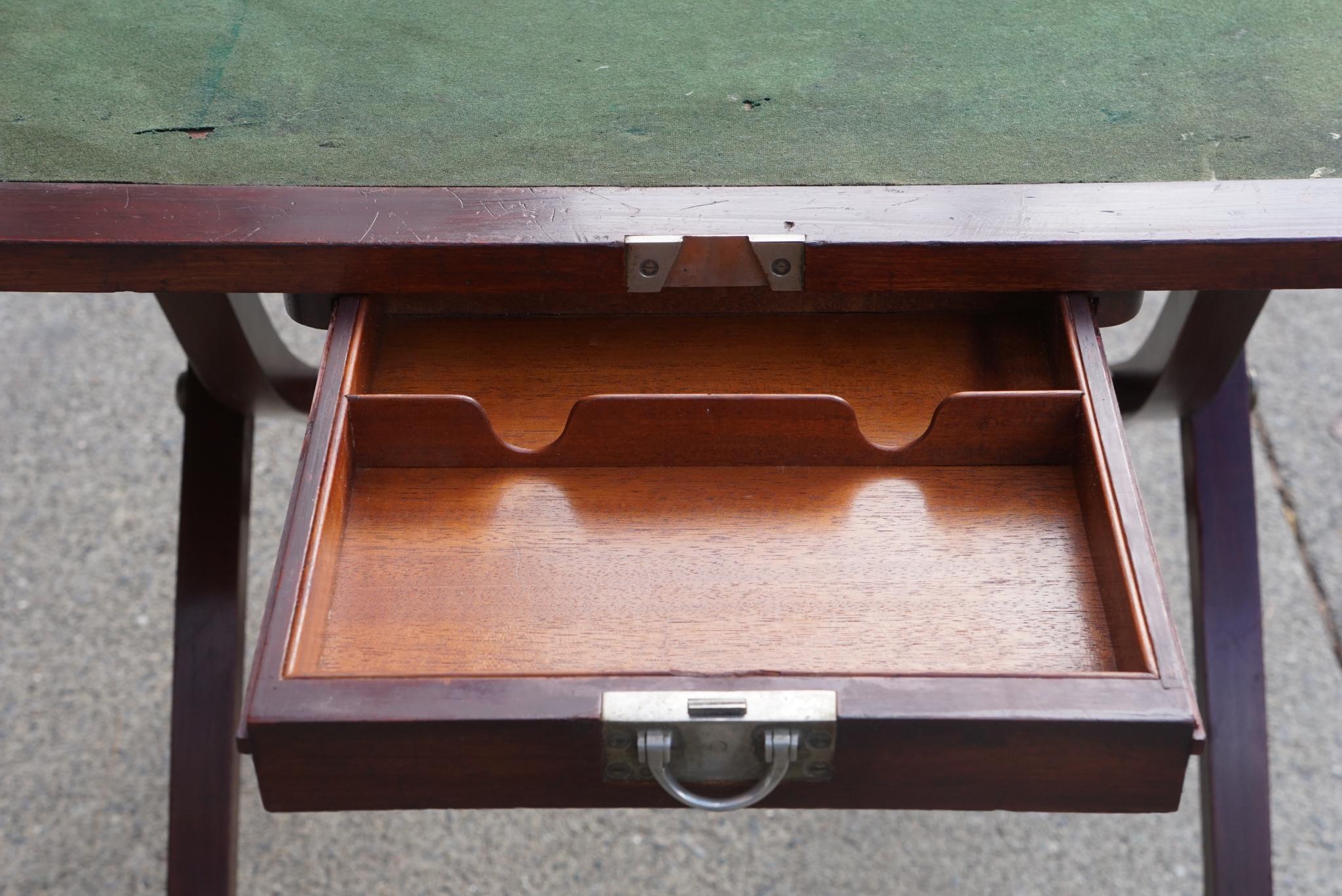 English Edwardian Folding Games Table For Sale 1