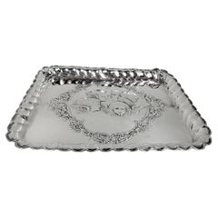 English Edwardian Georgian Tray with Reynolds’ Angel’s Heads, 1903