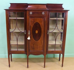English Edwardian Inlaid Mahogany Side Cabinet by Shapland and Petter
