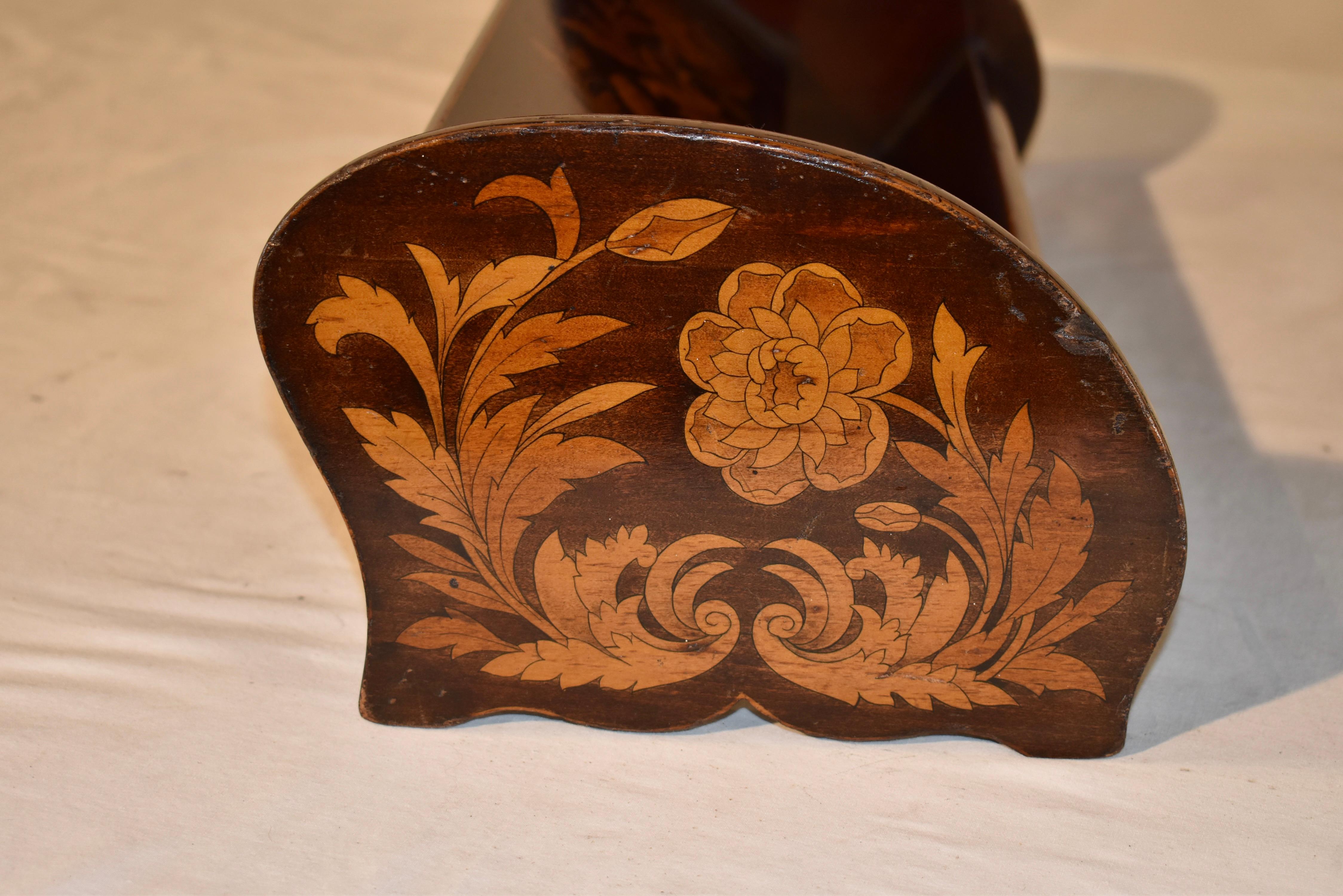 English Edwardian Mahogany Book Stand, Circa 1900 For Sale 1