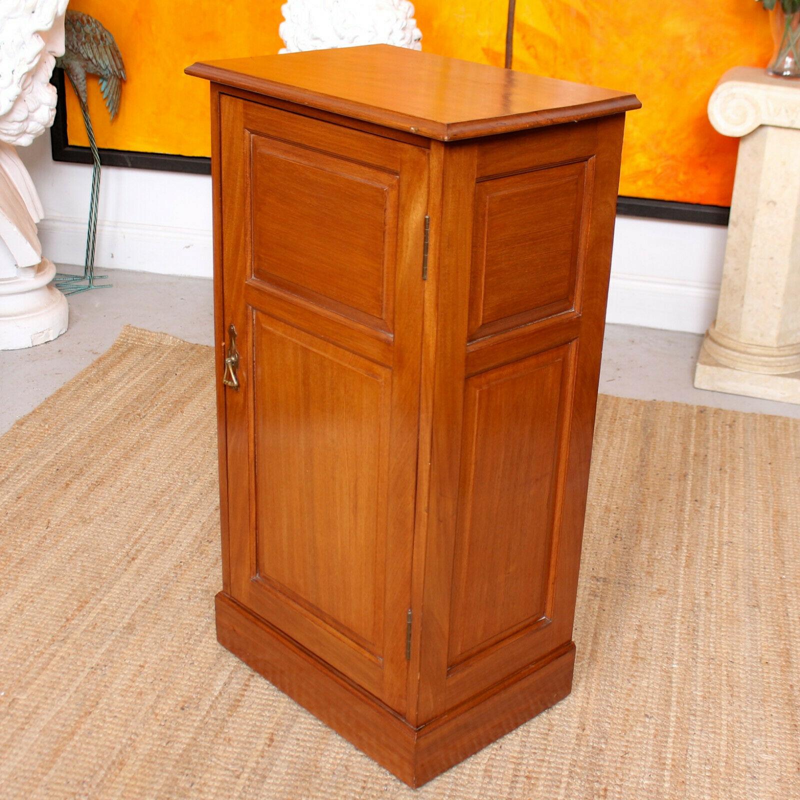 English Edwardian Mahogany Cabinet Side Bedside Cupboard For Sale 3