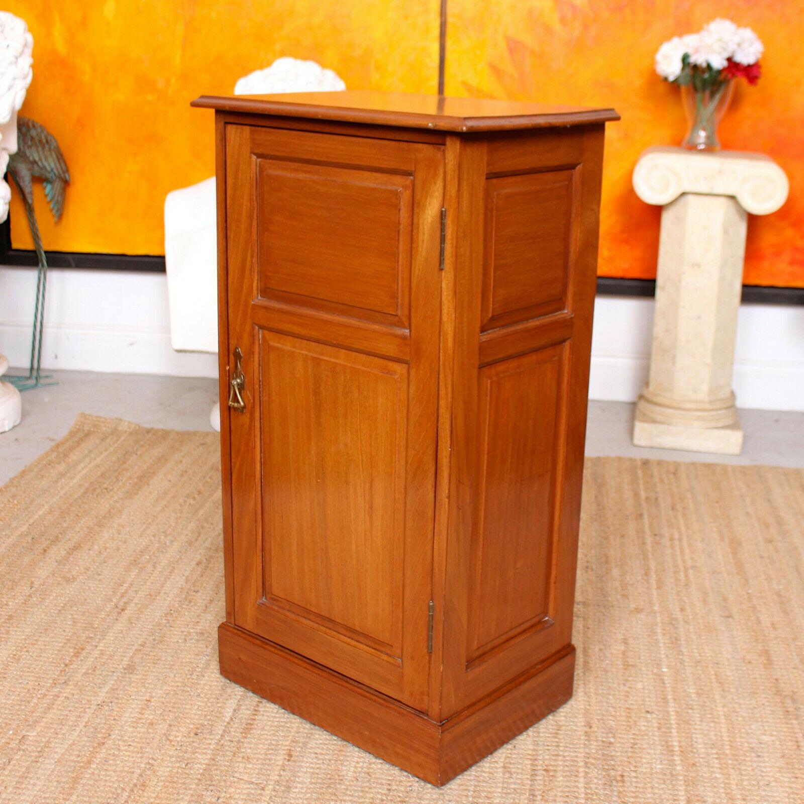 English Edwardian Mahogany Cabinet Side Bedside Cupboard For Sale 4