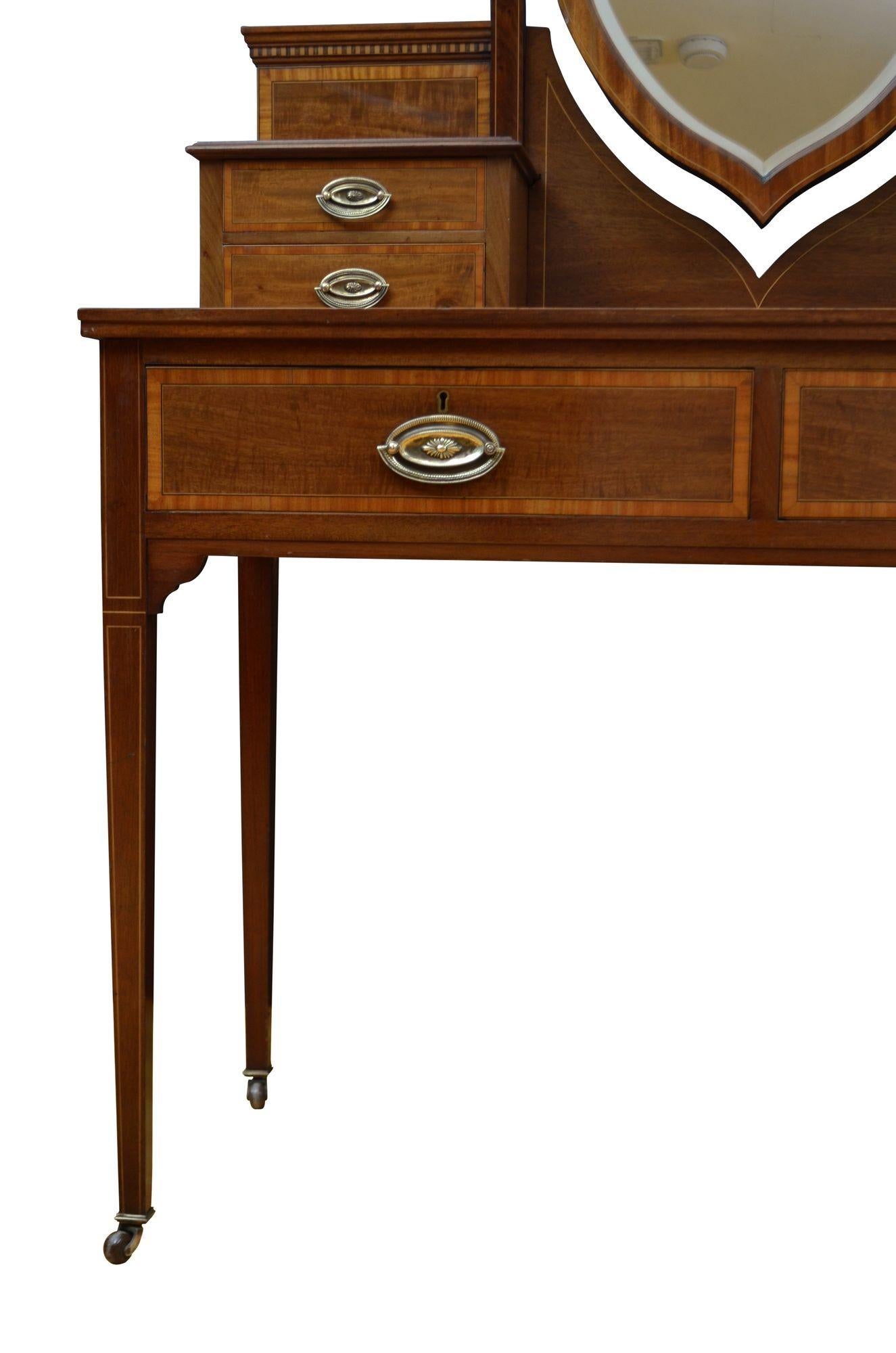 English Edwardian Mahogany Dressing Table 8