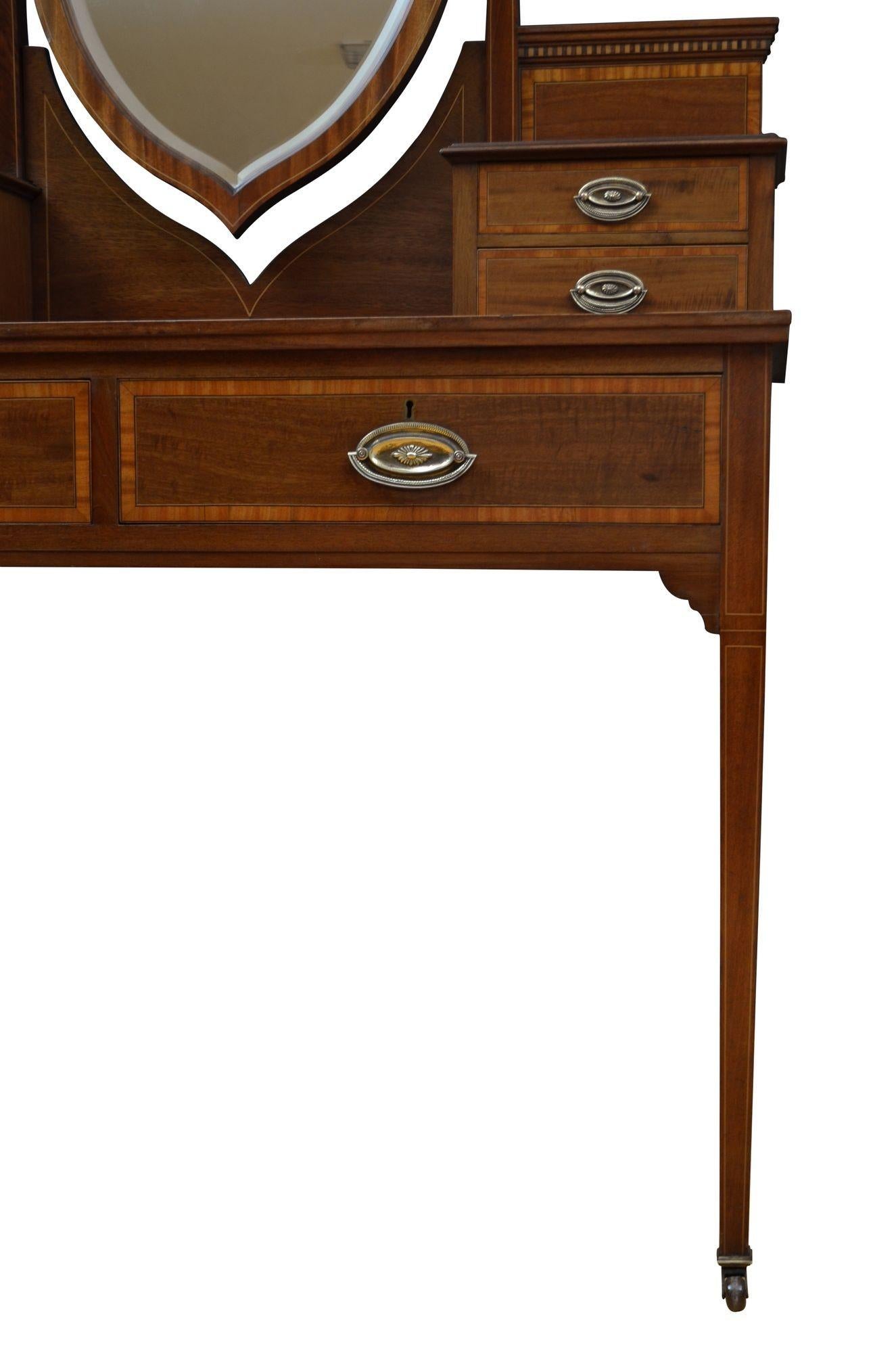 English Edwardian Mahogany Dressing Table 9