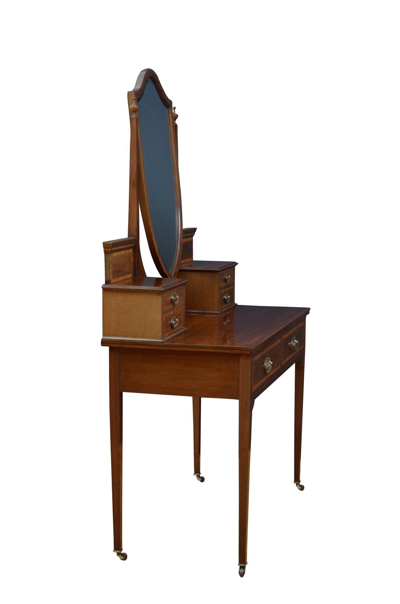 English Edwardian Mahogany Dressing Table 10