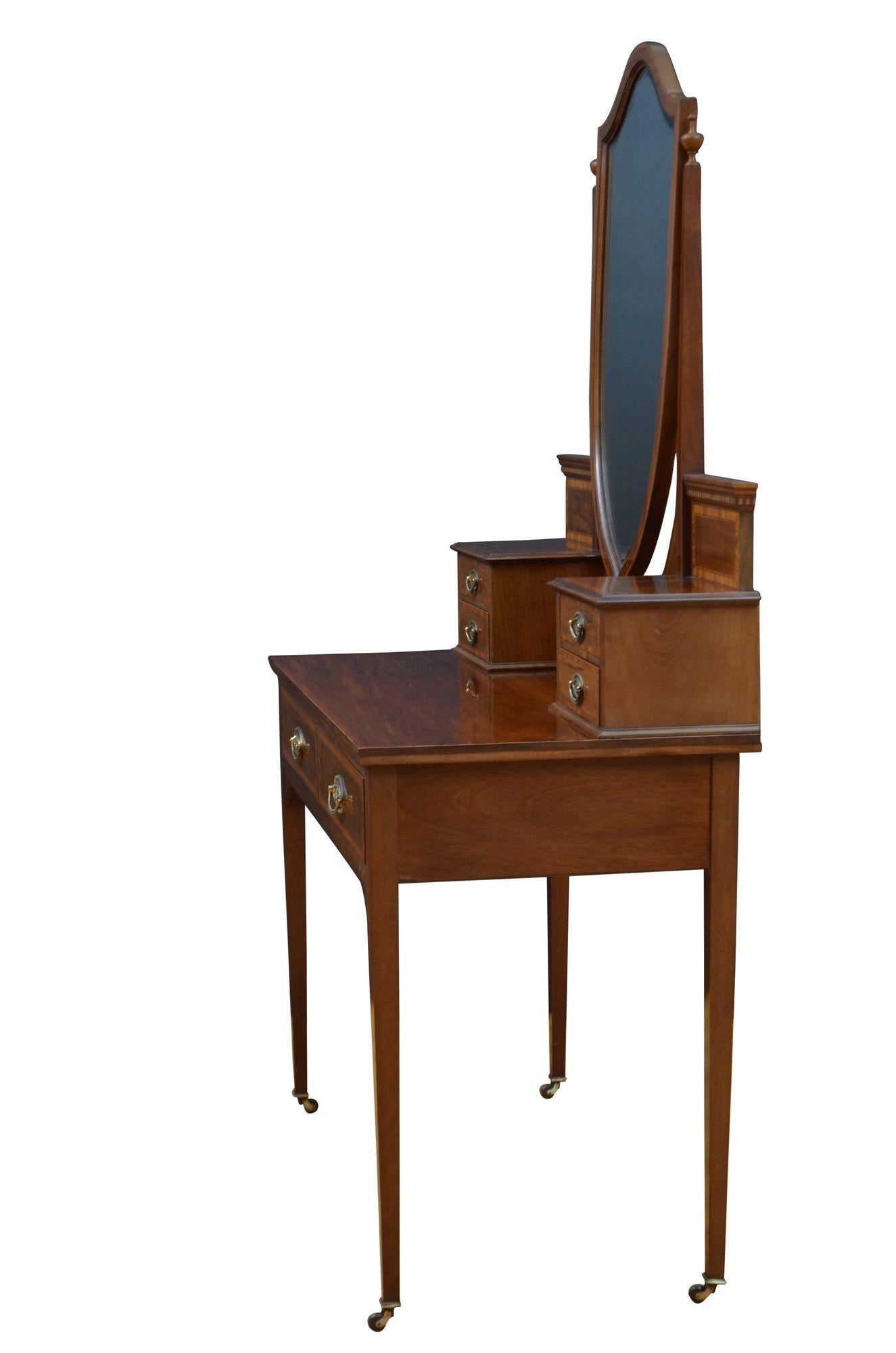 English Edwardian Mahogany Dressing Table 12