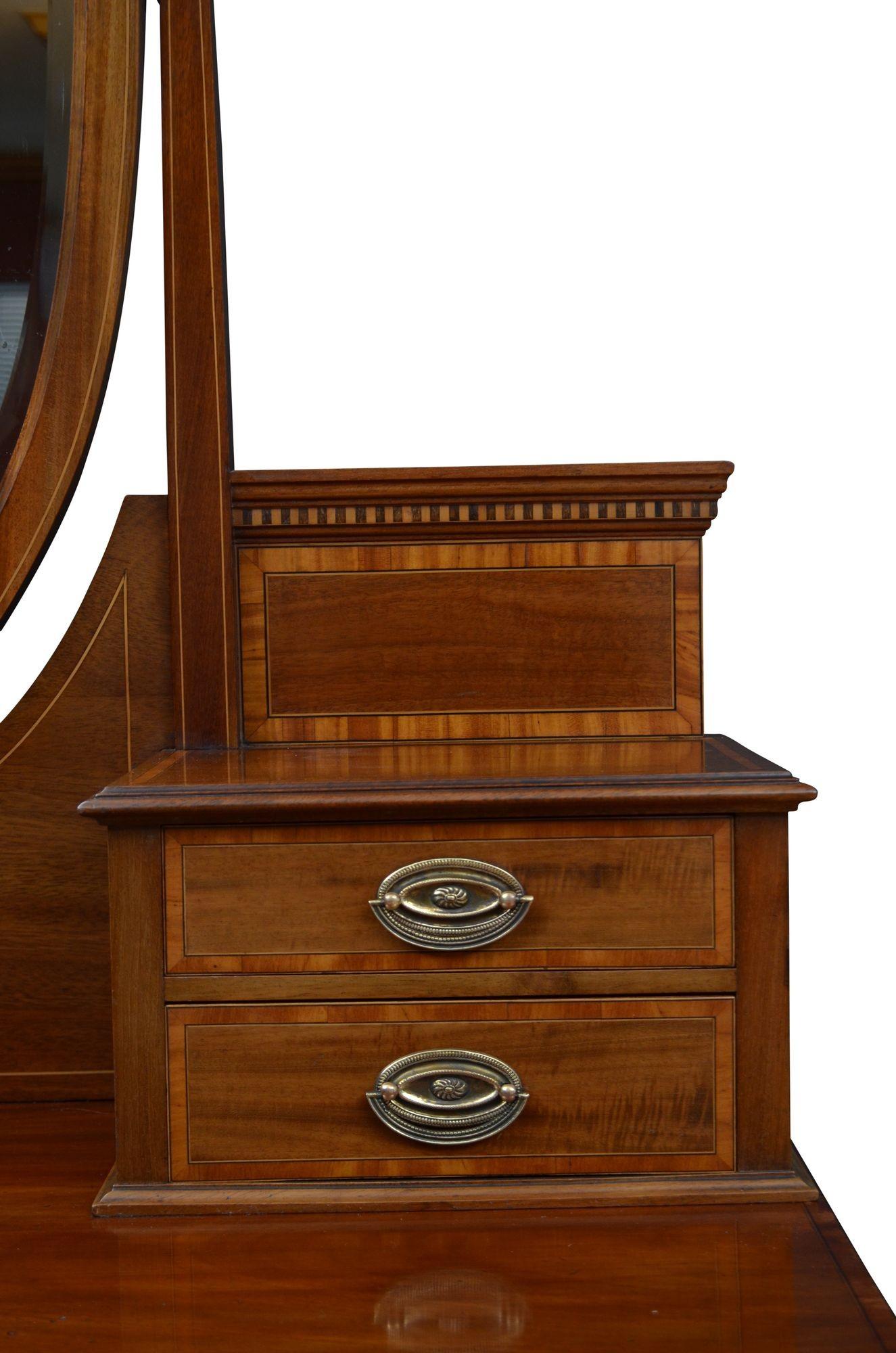 English Edwardian Mahogany Dressing Table 1