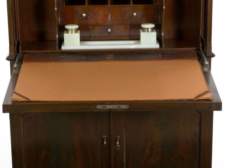 Edwardian Mahogany Fall Front Secretary Desk With Built In Safe